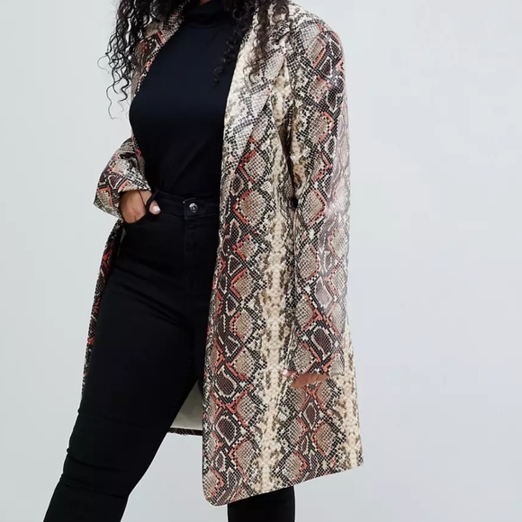 ASOS Curve Jackets & Blazers - Plus Size ASOS Snake Skin Coat
